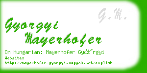 gyorgyi mayerhofer business card